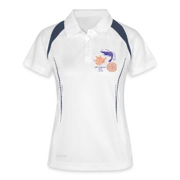 Sea Shells and Shrimp Design - Women's Polo breathable - white/navy - Front