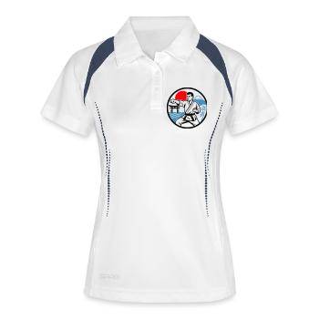 Karaté Nature - Polo respirant Femme - blanc/marine - Devant
