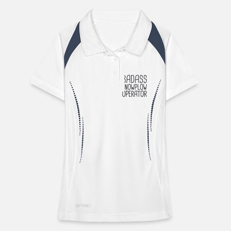Snowplow Operator Badass Snowplow Driver Women's Polo breathable
