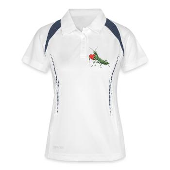 Mante religieuse - Polo respirant Femme - blanc/marine - Devant