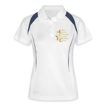 Golden Message-BE YOU with sunflower - Women's Polo breathable - white/navy - Front