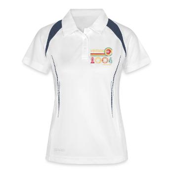 Vintage Retro Sunburst 2000 Édition Limitée - Polo respirant Femme - blanc/marine - Devant