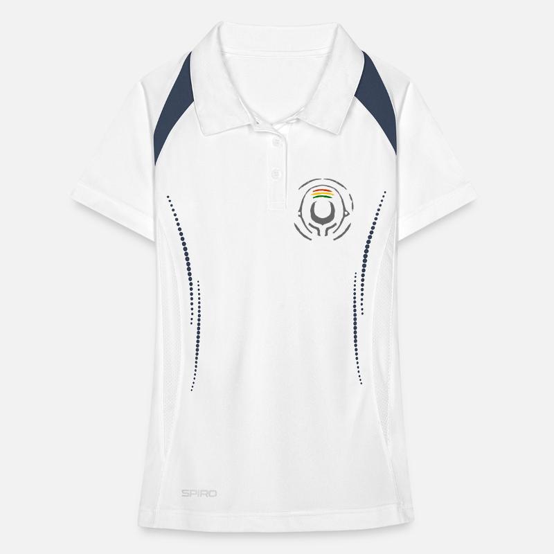Abstract Reggae Circle Pattern Women's Polo breathable
