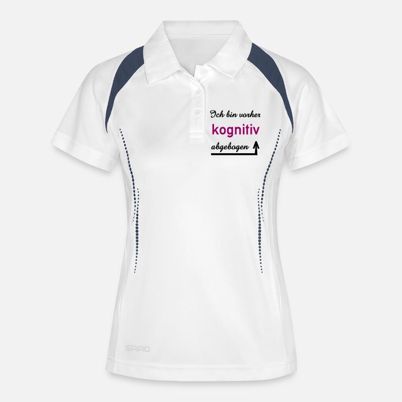 cognitive, saying, communication, interpersonal - Women's Polo breathable - white/navy