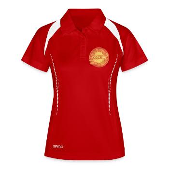Vegetables and Cuisine Collage - Women's Polo breathable - white/navy - Front