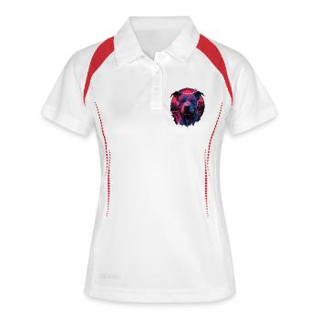 American Staffordshire Terrier - Frauen Polo atmungsaktiv - Weiß/Navy - Vorne
