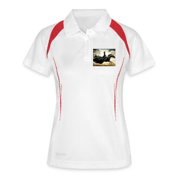 Dark elegant rider horse in the wind surreal - Women's Polo breathable - white/navy - Front