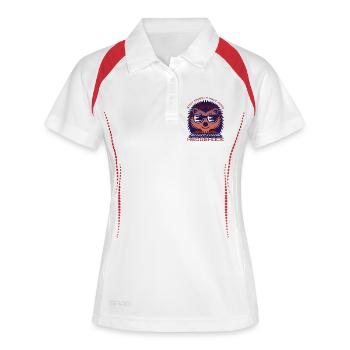 Igel Codierung Enthusiast T-Shirt - Frauen Polo atmungsaktiv - Weiß/Navy - Vorne