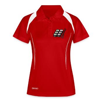 Minimalist Sushi Food Lover - Women's Polo breathable - white/navy - Front