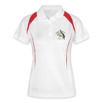 Shaka grimpeur - Polo respirant Femme - blanc/marine - Devant