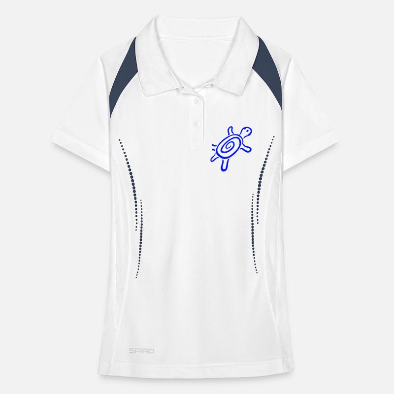 turtle spiral turtle shell pattern cute Women's Polo breathable