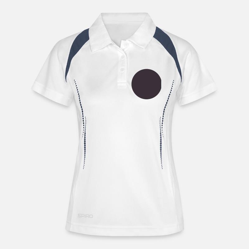 Abstract color explosion on canvas Dark Magenta - Women's Polo breathable - white/navy