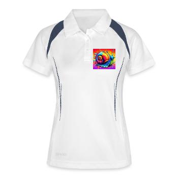 Snail - Women's Polo breathable - white/navy - Front