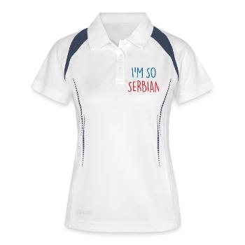 I'm so Serbian Serbia Serbia - Women's Polo breathable - white/navy - Front