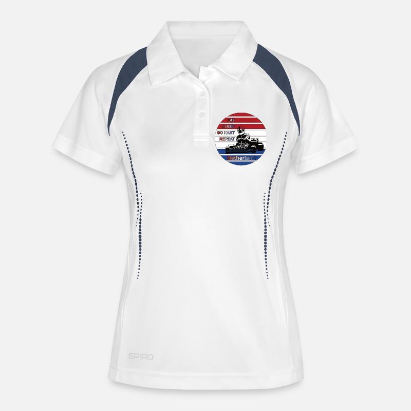 Kart Driver Netherland Design - Women's Polo breathable - white/navy