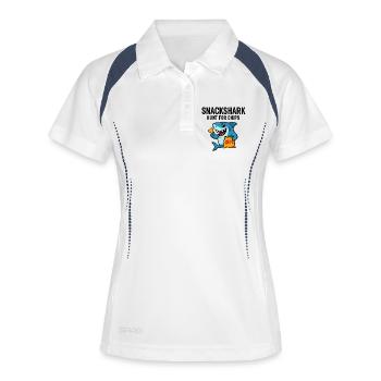 Requin mignon avec des puces - Polo respirant Femme - blanc/marine - Devant