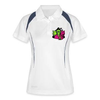 Île étrange - Polo respirant Femme - blanc/marine - Devant