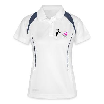 Sort d’elfe fée - Polo respirant Femme - blanc/marine - Devant