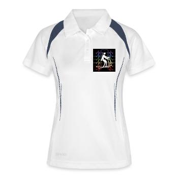 SKI BIATHLON HEARTBEAT - Polo respirant Femme - blanc/marine - Devant