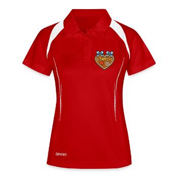 O ZAPFT IS - Polo respirant Femme - blanc/marine - Devant