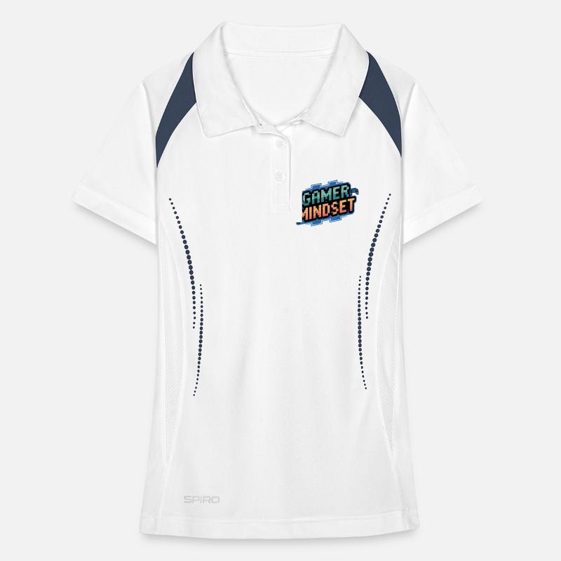 Conception pixelisée du minset gamer Polo respirant Femme