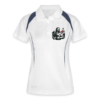 Figure légendaire de la Suisse - Polo respirant Femme - blanc/marine - Devant