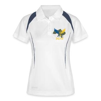 Aigle de Volya sur la carte de l’Ukraine - Polo respirant Femme - blanc/marine - Devant