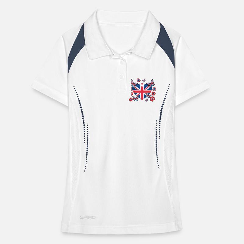 Union Jack Heart Bloom Women's Polo breathable