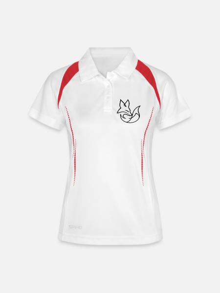 One_Line_Fuchs - Women's Polo breathable - white/navy