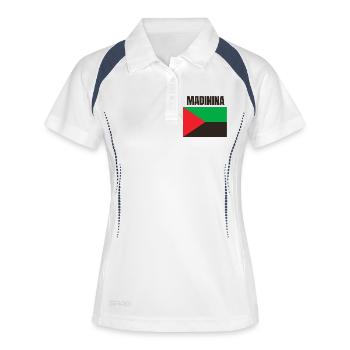 Madinina Martinique flag t-shirt - Women's Polo breathable - white/navy - Front