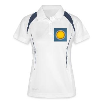 Sun_001 - Polo respirant Femme - blanc/marine - Devant