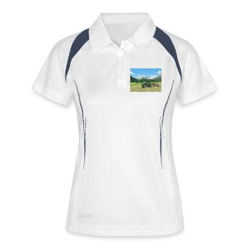 15er Steyr - Frauen Polo atmungsaktiv - Weiß/Navy - Vorne