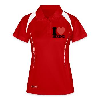 I Love Hiking - Heart - Hiking - Women's Polo breathable - white/navy - Front