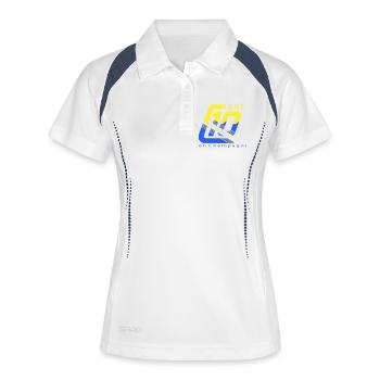 Logo 10 Aube - Polo respirant Femme - blanc/marine - Devant