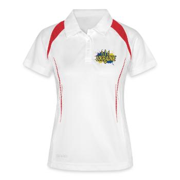 T-shirt Ukraine Freedom Trident Splash - Polo respirant Femme - blanc/marine - Devant