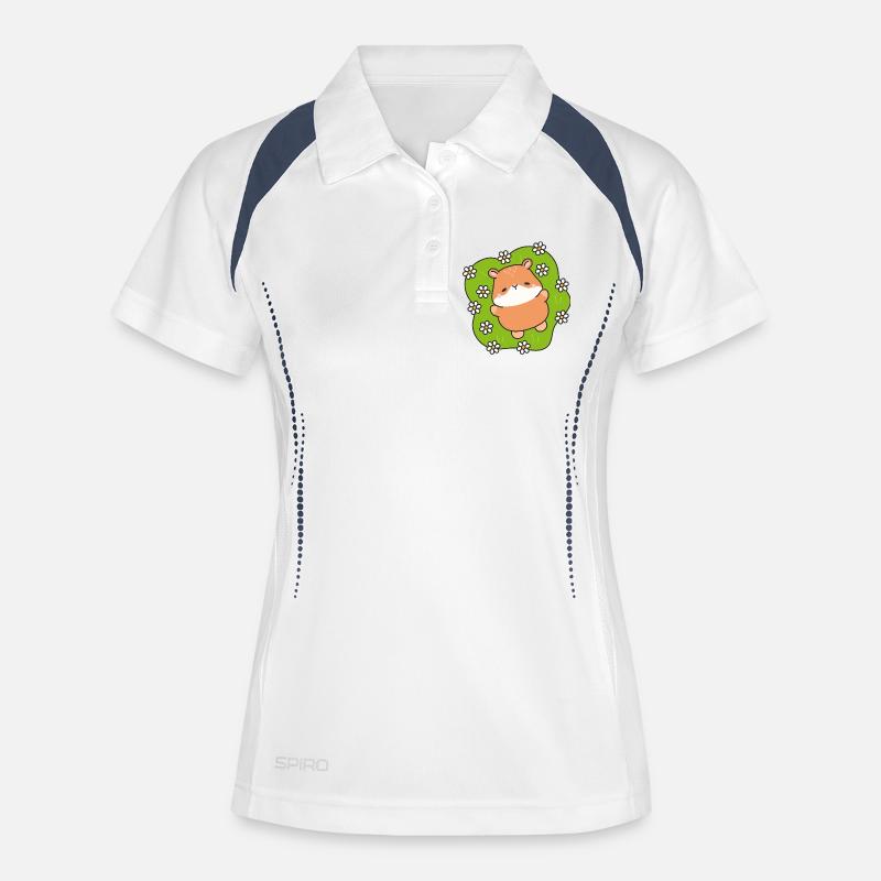 Daisy Field Hamster - Women's Polo breathable - white/navy