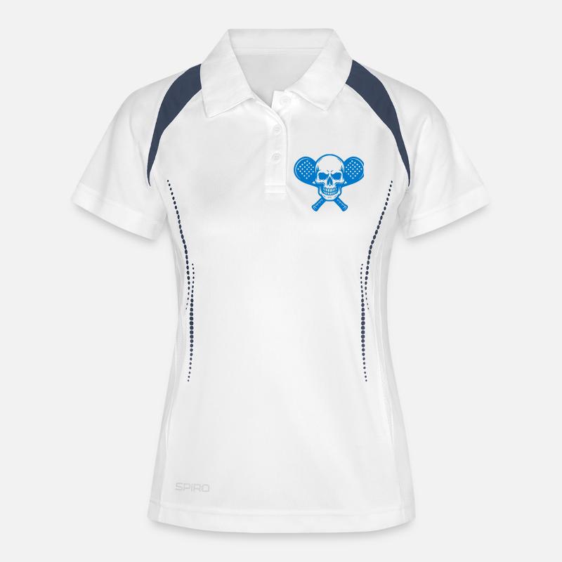 Head Skeleton Lacrosse Heart Logo - Women's Polo breathable - white/navy