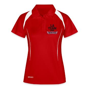 La Team Des Morues - Polo respirant Femme - blanc/marine - Devant