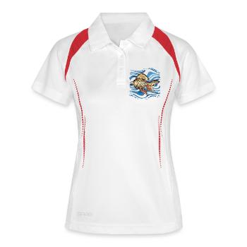 fish - Women's Polo breathable - white/navy - Front