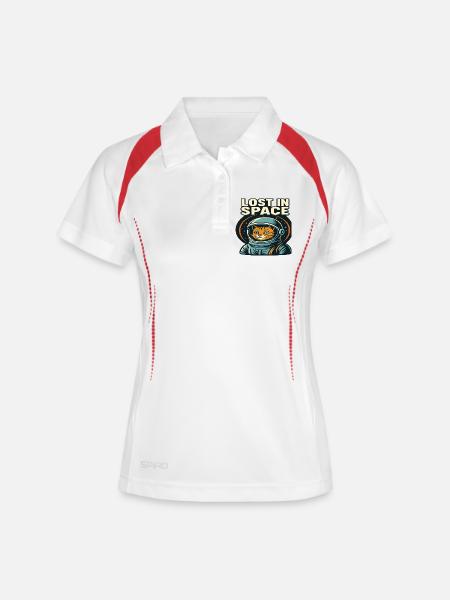 Lost in Space Katzen Astronaut Design - Women's Polo breathable - white/navy