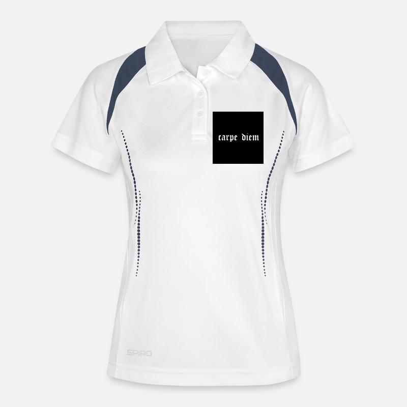 Carpe Diem Gothic Tee - Women's Polo breathable - white/navy