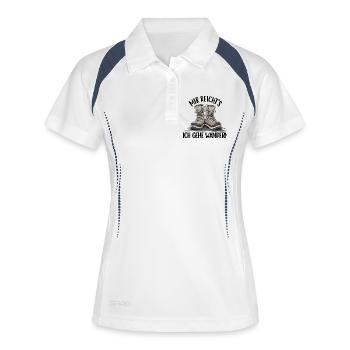 Boot duo in the shade hiking hiking group mountains - Women's Polo breathable - white/navy - Front