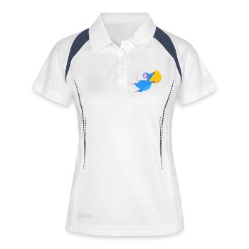 Happy Blue Mouse & Yellow Cheese - Women's Polo breathable - white/navy - Front