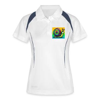 Snail - Women's Polo breathable - white/navy - Front