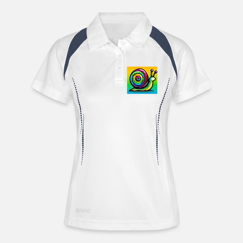 Snail - Women's Polo breathable - white/navy