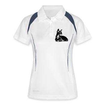 Oriental Shorthair – Élégant et charismatique - Polo respirant Femme - blanc/marine - Devant