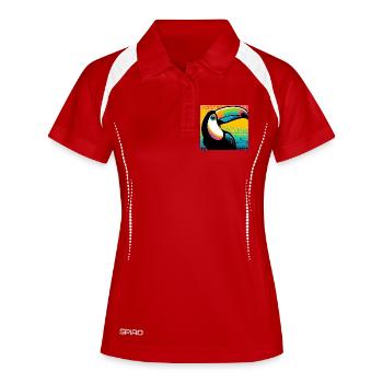 toucan - Women's Polo breathable - white/navy - Front