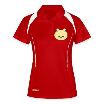 Horned Bear Cuddly Icon - Women's Polo breathable - red/white - Front
