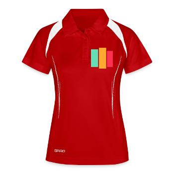 Tri Block Neon Palette - Women's Polo breathable - white/navy - Front
