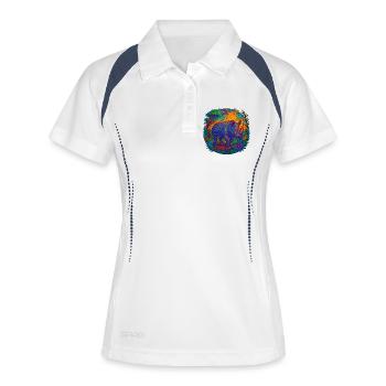 Rhino with family - Women's Polo breathable - white/navy - Front
